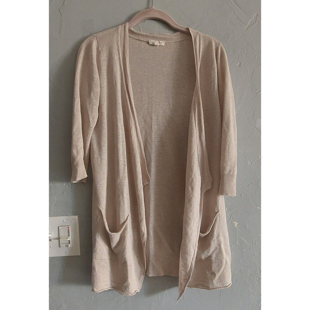 Eileen Fisher Sweater Cardigan PP,100% Linen, Open Front